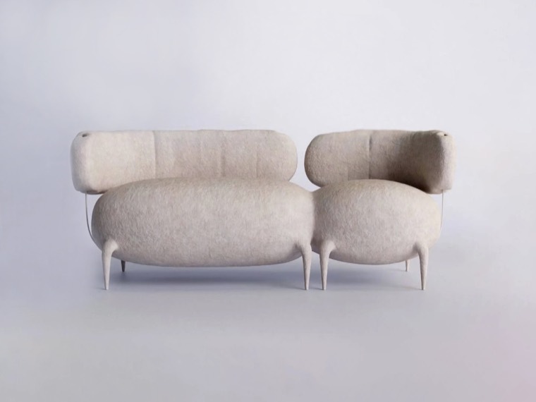 Lymphosofa — collectible felt sofa by Taras Yoom